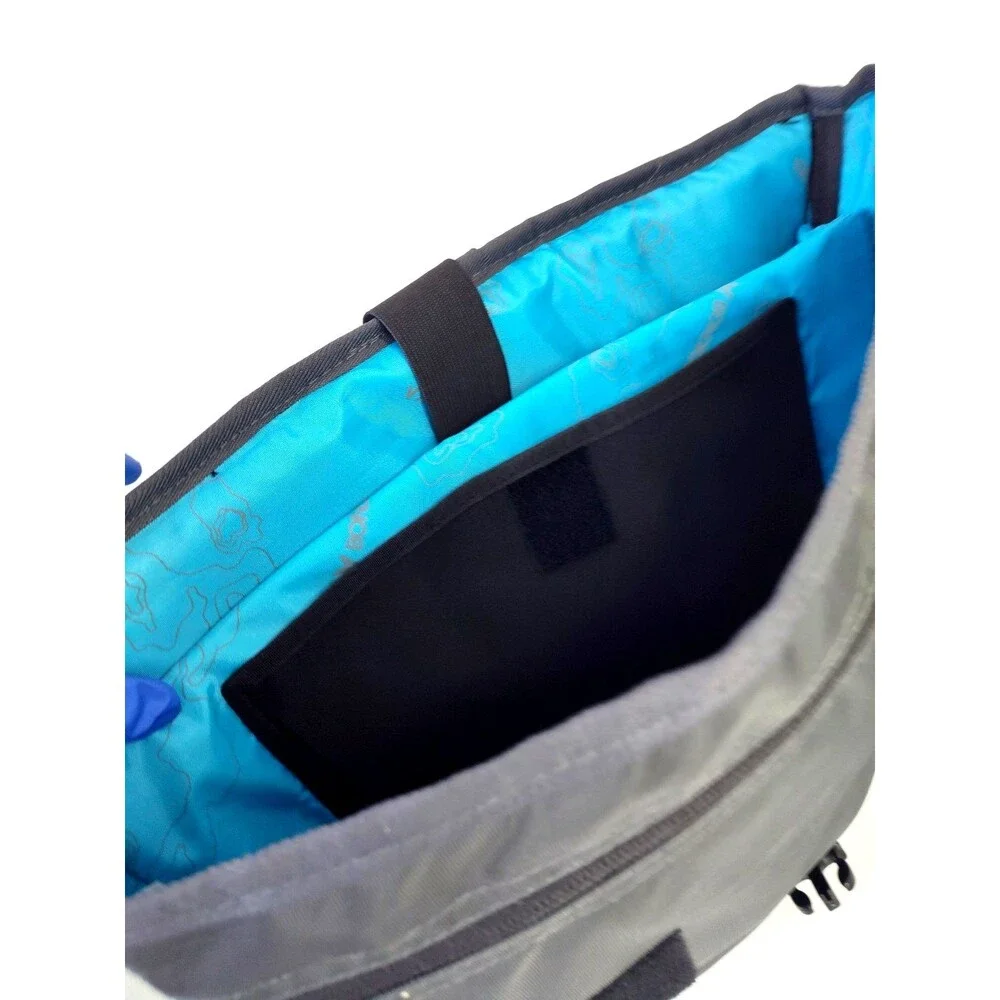 Bondka Cross Body Travel Messenger Bag Laptop & Tablet Padded Black Blue